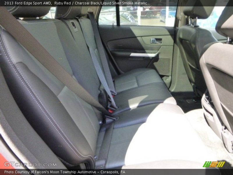 Ruby Red / Charcoal Black/Liquid Silver Smoke Metallic 2013 Ford Edge Sport AWD