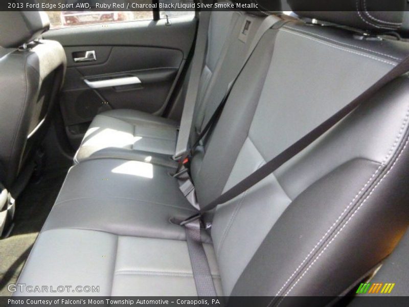 Ruby Red / Charcoal Black/Liquid Silver Smoke Metallic 2013 Ford Edge Sport AWD
