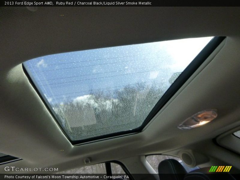 Ruby Red / Charcoal Black/Liquid Silver Smoke Metallic 2013 Ford Edge Sport AWD