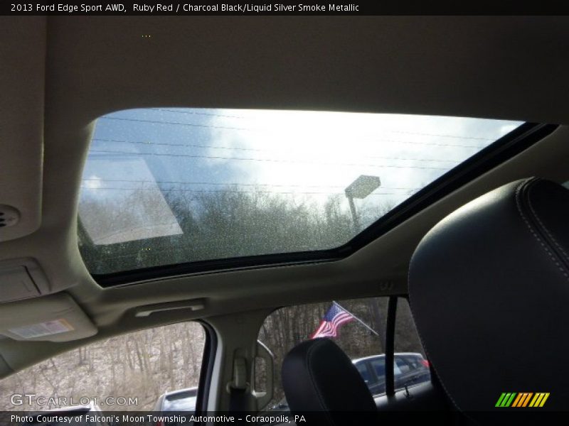 Ruby Red / Charcoal Black/Liquid Silver Smoke Metallic 2013 Ford Edge Sport AWD