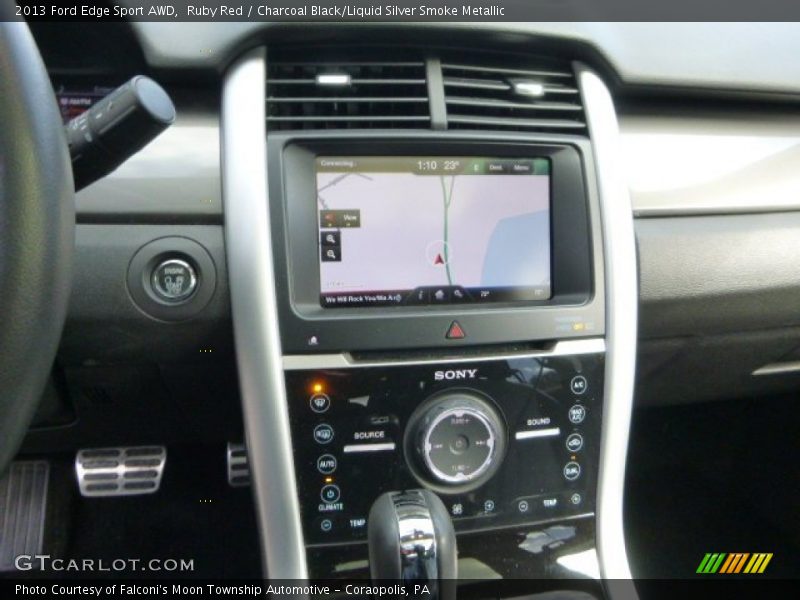 Ruby Red / Charcoal Black/Liquid Silver Smoke Metallic 2013 Ford Edge Sport AWD