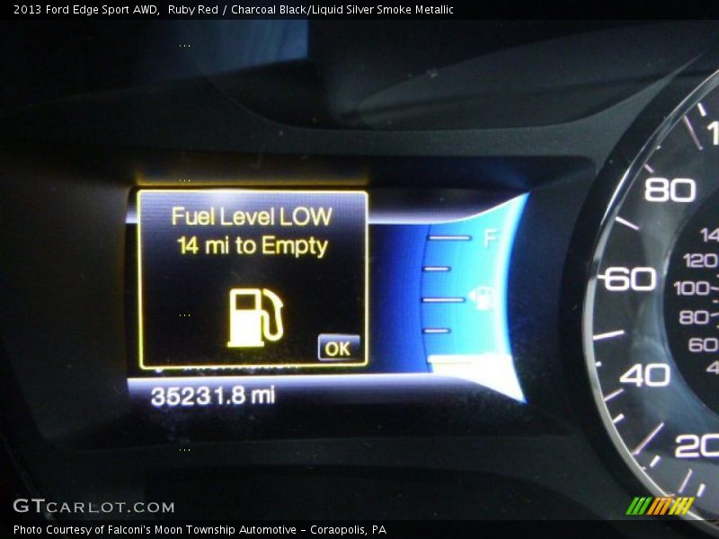 Ruby Red / Charcoal Black/Liquid Silver Smoke Metallic 2013 Ford Edge Sport AWD