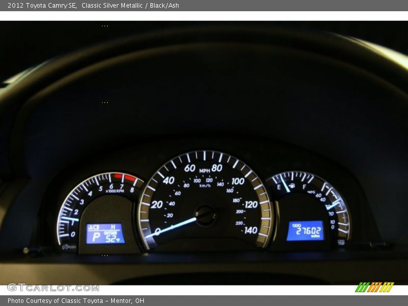 Classic Silver Metallic / Black/Ash 2012 Toyota Camry SE
