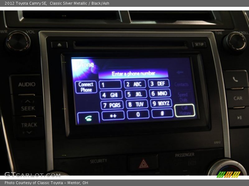Classic Silver Metallic / Black/Ash 2012 Toyota Camry SE