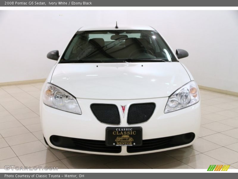 Ivory White / Ebony Black 2008 Pontiac G6 Sedan