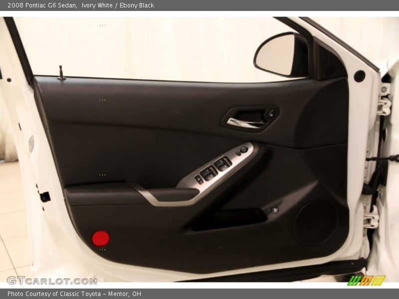 Ivory White / Ebony Black 2008 Pontiac G6 Sedan