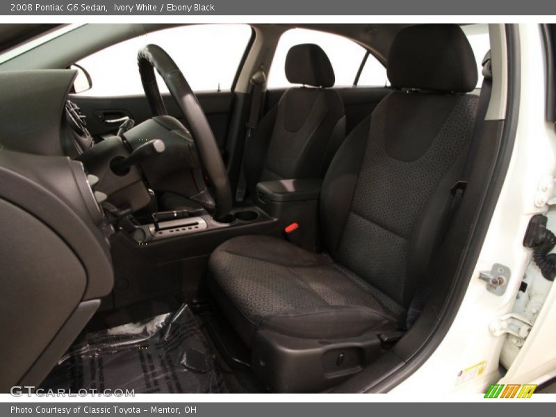 Ivory White / Ebony Black 2008 Pontiac G6 Sedan