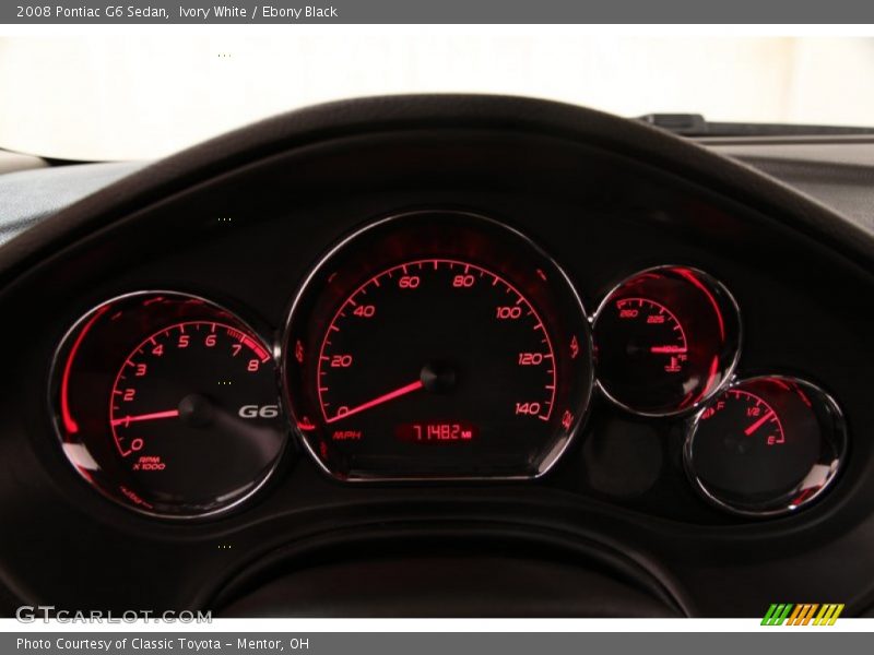Ivory White / Ebony Black 2008 Pontiac G6 Sedan