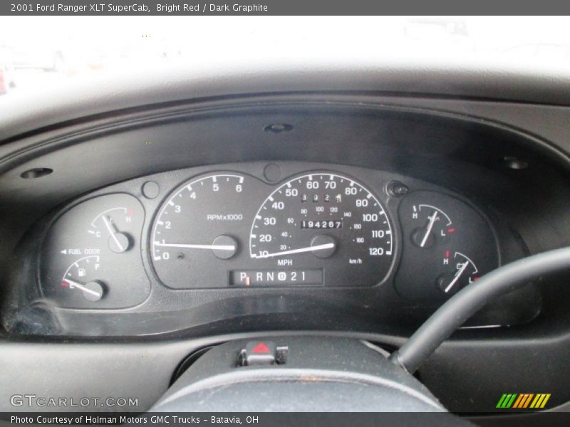 Bright Red / Dark Graphite 2001 Ford Ranger XLT SuperCab