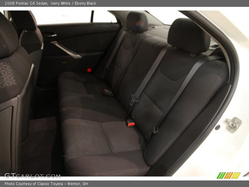 Ivory White / Ebony Black 2008 Pontiac G6 Sedan