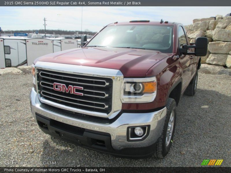 Sonoma Red Metallic / Jet Black 2015 GMC Sierra 2500HD SLE Regular Cab 4x4