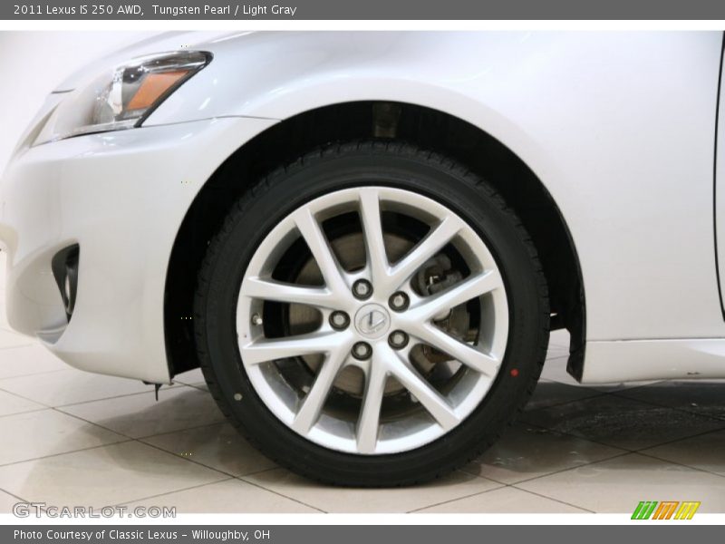 Tungsten Pearl / Light Gray 2011 Lexus IS 250 AWD