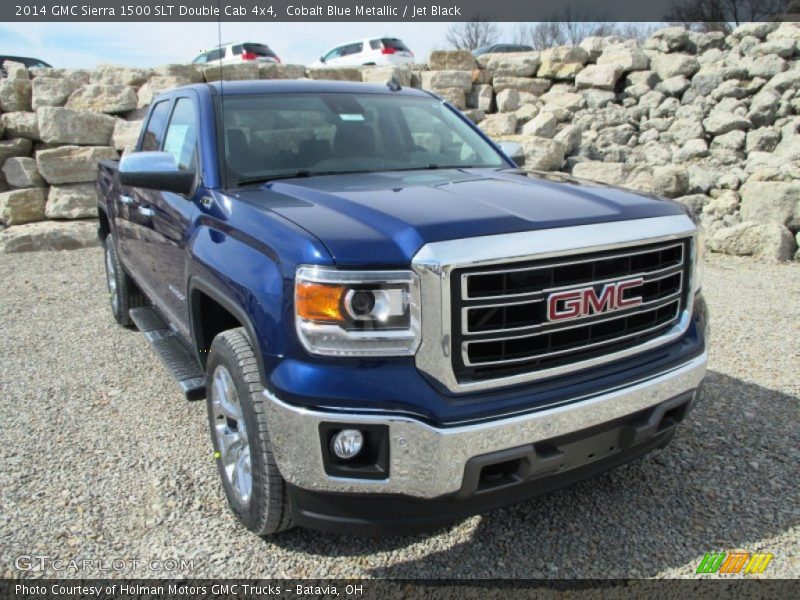 Cobalt Blue Metallic / Jet Black 2014 GMC Sierra 1500 SLT Double Cab 4x4