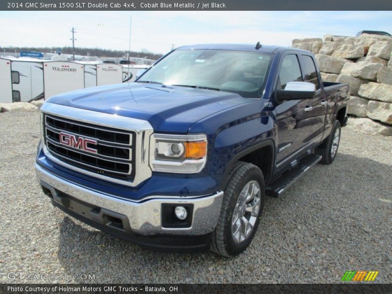 Cobalt Blue Metallic / Jet Black 2014 GMC Sierra 1500 SLT Double Cab 4x4