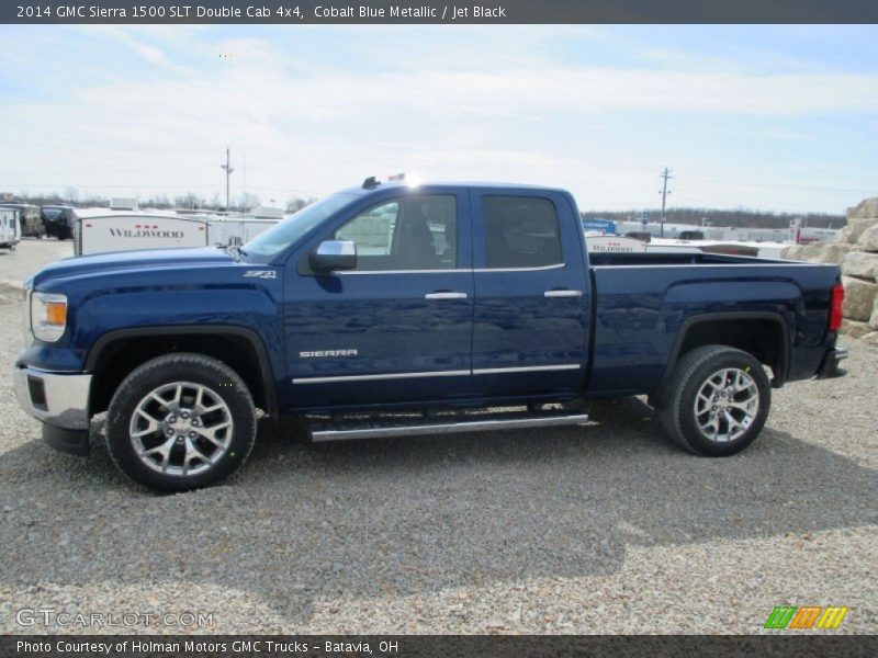 Cobalt Blue Metallic / Jet Black 2014 GMC Sierra 1500 SLT Double Cab 4x4