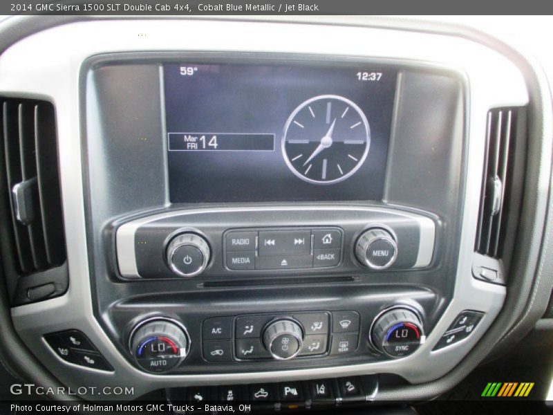Cobalt Blue Metallic / Jet Black 2014 GMC Sierra 1500 SLT Double Cab 4x4