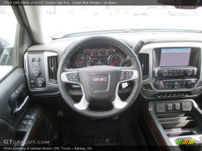 Cobalt Blue Metallic / Jet Black 2014 GMC Sierra 1500 SLT Double Cab 4x4
