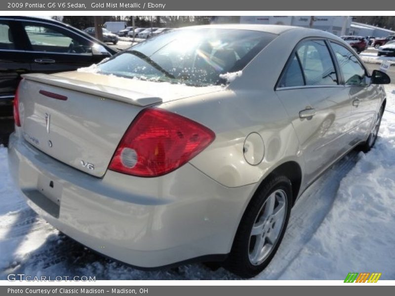 Gold Mist Metallic / Ebony 2009 Pontiac G6 V6 Sedan