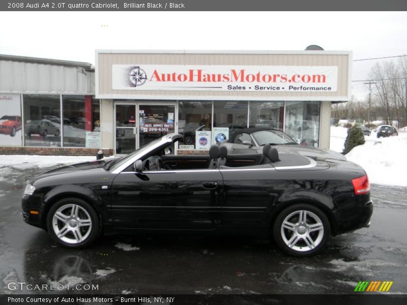 Brilliant Black / Black 2008 Audi A4 2.0T quattro Cabriolet