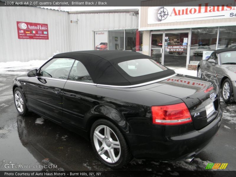 Brilliant Black / Black 2008 Audi A4 2.0T quattro Cabriolet