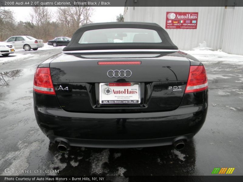 Brilliant Black / Black 2008 Audi A4 2.0T quattro Cabriolet
