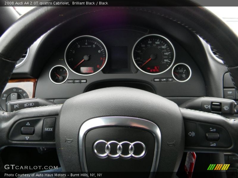 Brilliant Black / Black 2008 Audi A4 2.0T quattro Cabriolet