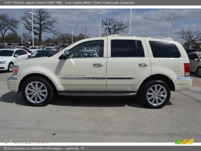 Cool Vanilla White / Dark Khaki/Light Graystone 2007 Chrysler Aspen Limited HEMI 4WD