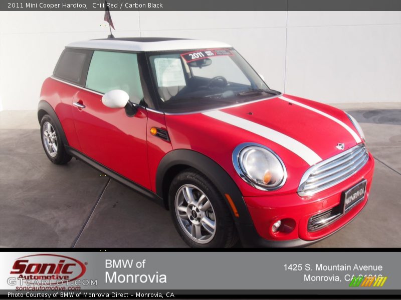 Chili Red / Carbon Black 2011 Mini Cooper Hardtop