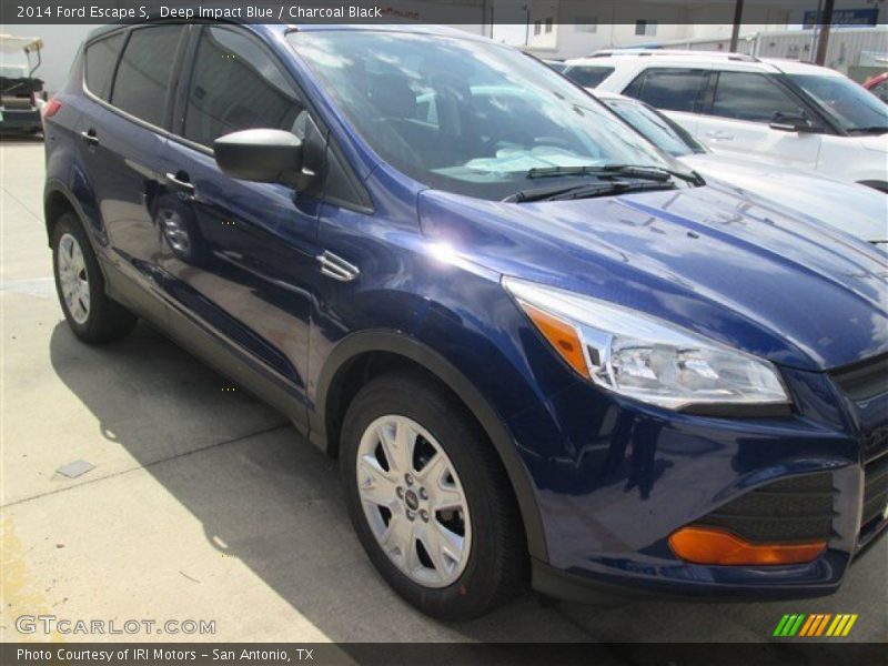 Deep Impact Blue / Charcoal Black 2014 Ford Escape S
