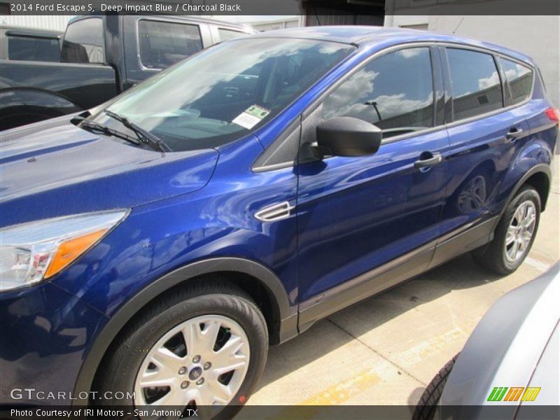 Deep Impact Blue / Charcoal Black 2014 Ford Escape S