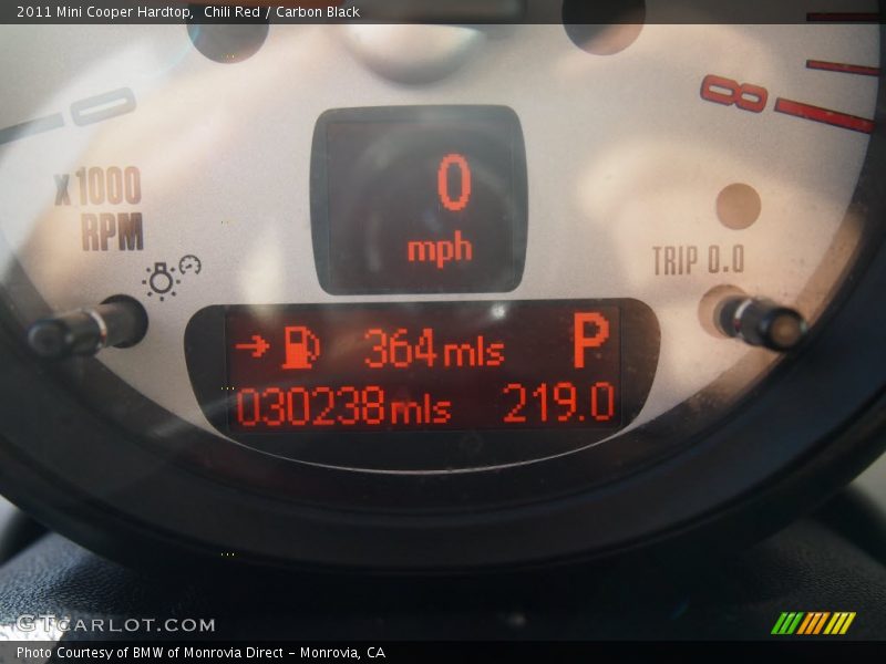 Chili Red / Carbon Black 2011 Mini Cooper Hardtop