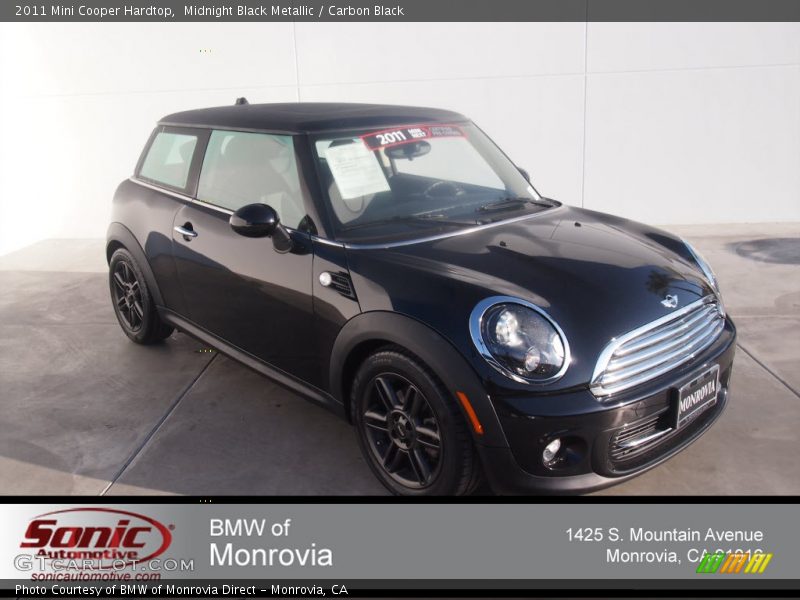 Midnight Black Metallic / Carbon Black 2011 Mini Cooper Hardtop