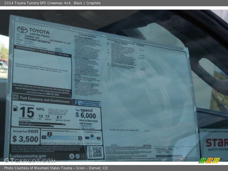 Black / Graphite 2014 Toyota Tundra SR5 Crewmax 4x4
