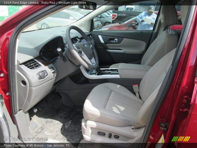 Ruby Red / Medium Light Stone 2014 Ford Edge Limited