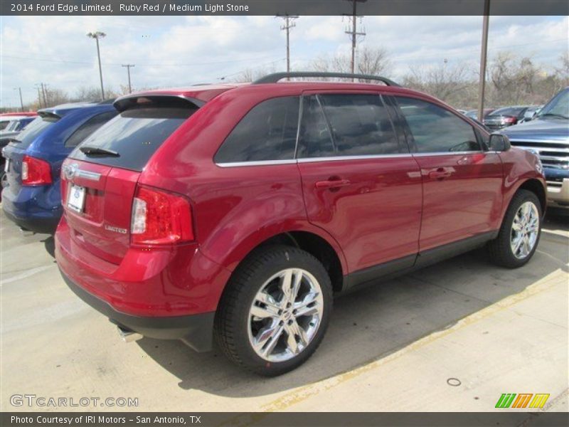 Ruby Red / Medium Light Stone 2014 Ford Edge Limited