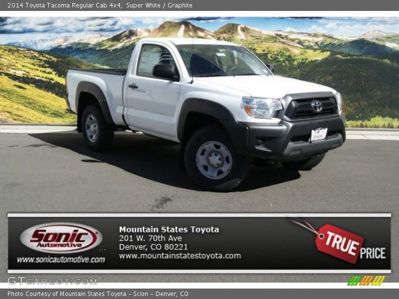 Super White / Graphite 2014 Toyota Tacoma Regular Cab 4x4