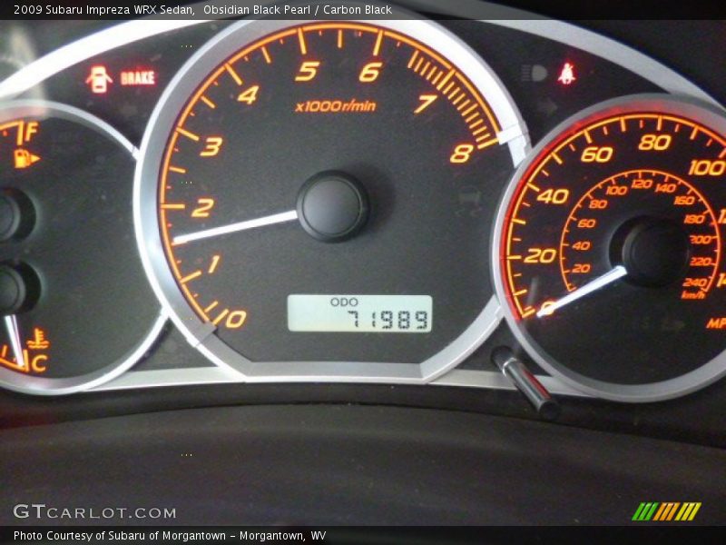 Obsidian Black Pearl / Carbon Black 2009 Subaru Impreza WRX Sedan
