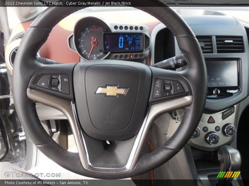 Cyber Gray Metallic / Jet Black/Brick 2013 Chevrolet Sonic LTZ Hatch