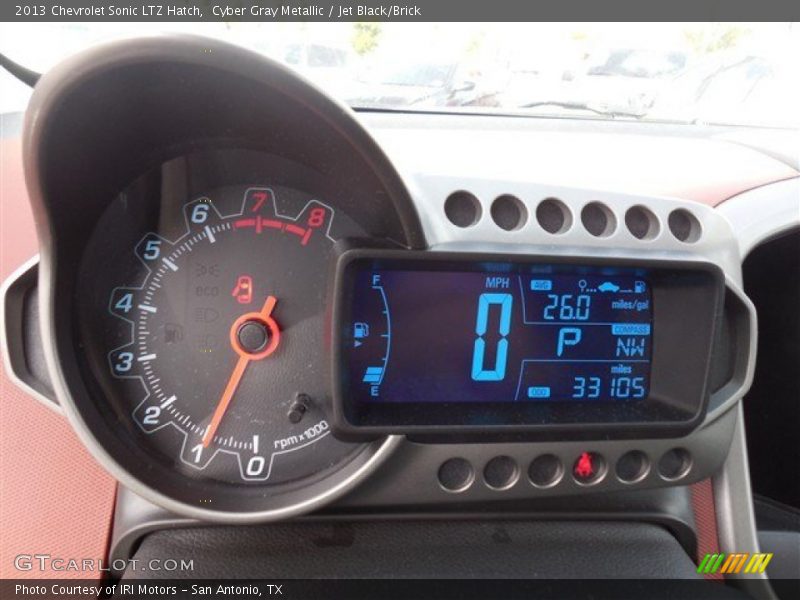 Cyber Gray Metallic / Jet Black/Brick 2013 Chevrolet Sonic LTZ Hatch