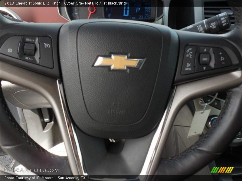 Cyber Gray Metallic / Jet Black/Brick 2013 Chevrolet Sonic LTZ Hatch