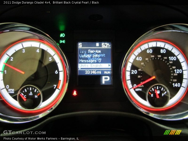 Brilliant Black Crystal Pearl / Black 2011 Dodge Durango Citadel 4x4