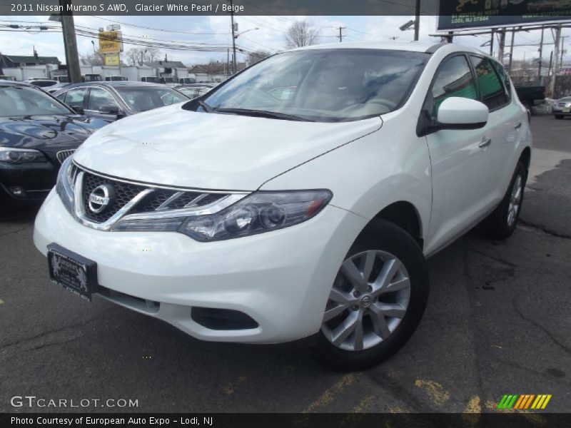 Glacier White Pearl / Beige 2011 Nissan Murano S AWD