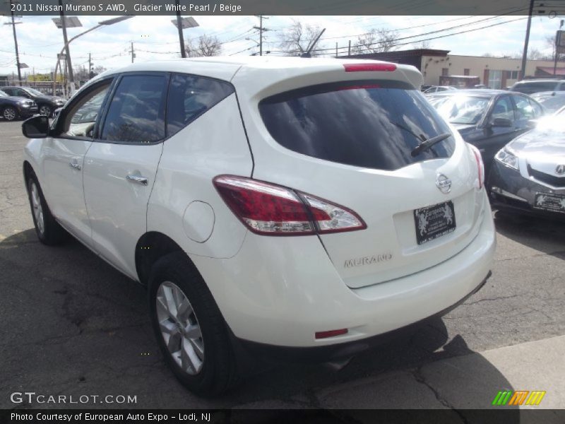 Glacier White Pearl / Beige 2011 Nissan Murano S AWD