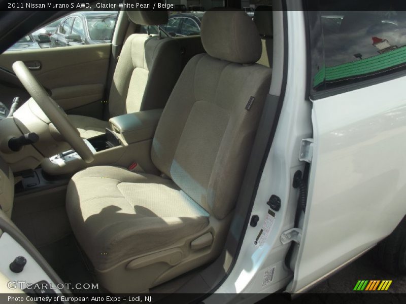 Glacier White Pearl / Beige 2011 Nissan Murano S AWD
