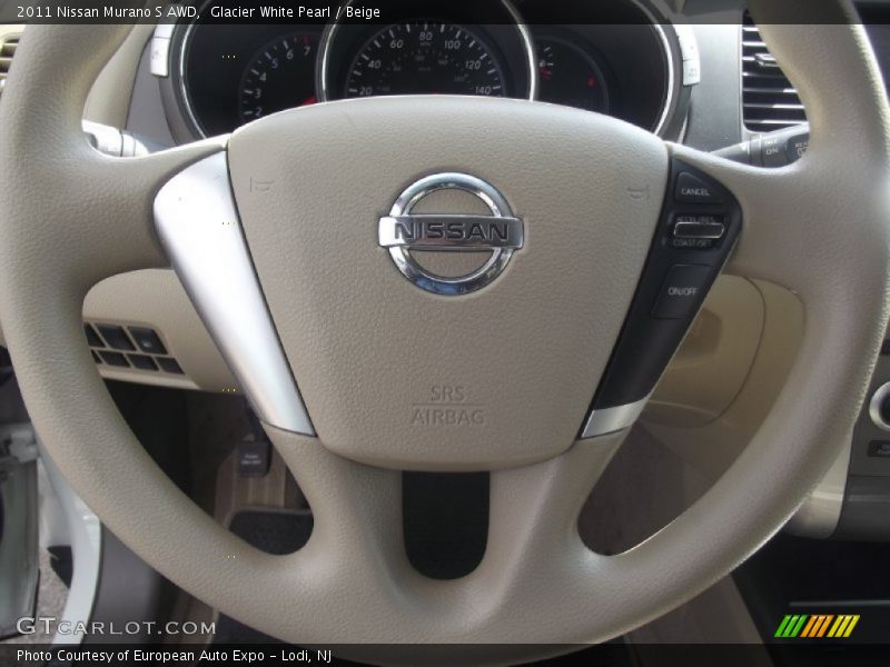 Glacier White Pearl / Beige 2011 Nissan Murano S AWD