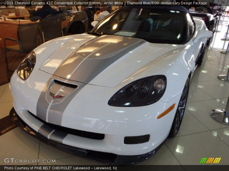 Arctic White / Diamond Blue/60th Anniversary Design Package 2013 Chevrolet Corvette 427 Convertible Collector Edition