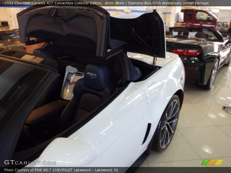 Arctic White / Diamond Blue/60th Anniversary Design Package 2013 Chevrolet Corvette 427 Convertible Collector Edition