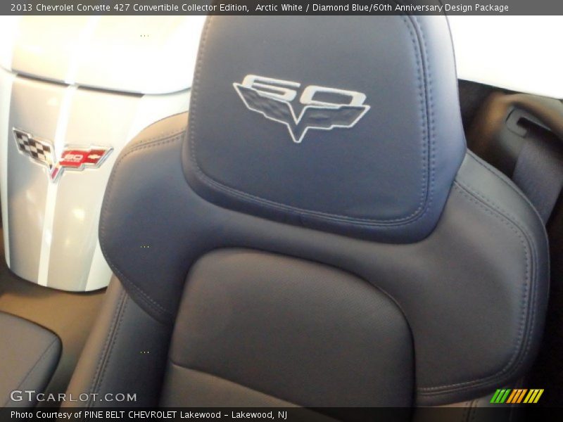 Arctic White / Diamond Blue/60th Anniversary Design Package 2013 Chevrolet Corvette 427 Convertible Collector Edition