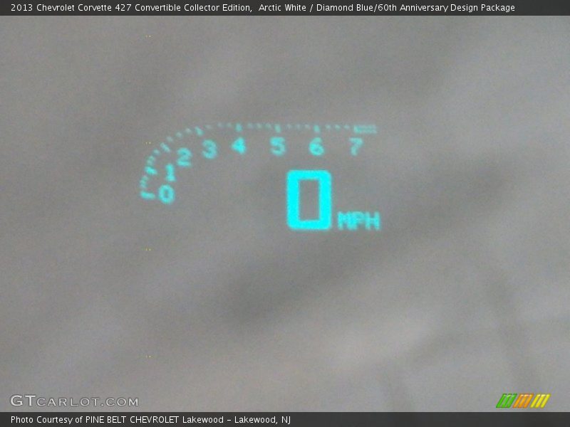 Arctic White / Diamond Blue/60th Anniversary Design Package 2013 Chevrolet Corvette 427 Convertible Collector Edition