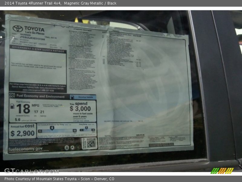 Magnetic Gray Metallic / Black 2014 Toyota 4Runner Trail 4x4